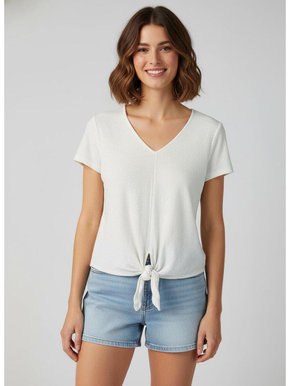 Madewell Size Small Texture & Thread Cream Top PTP 19-22” stretch & 20” Length